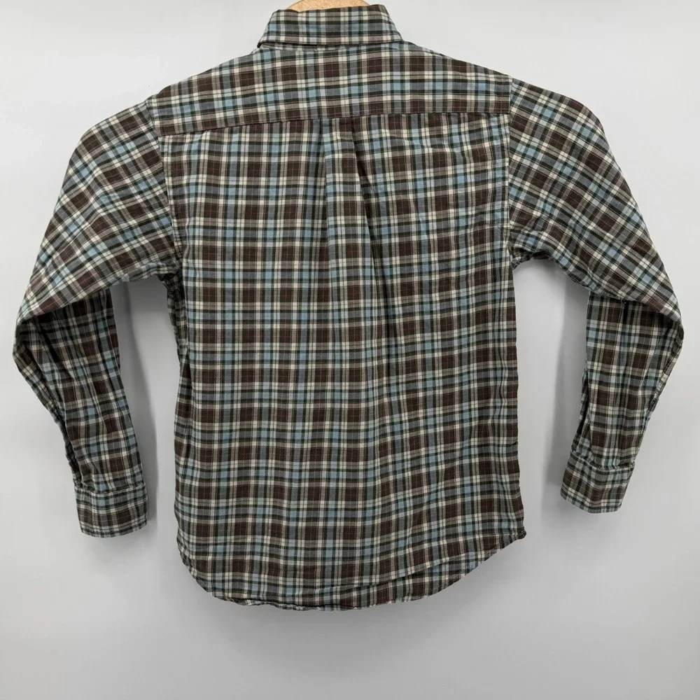 Kids Ralph Lauren Plaid Button‎ Down Shirt Long Sleeve Cotton Large 16/18